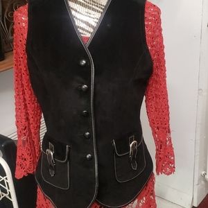 Erez Levy Black Suede Vest